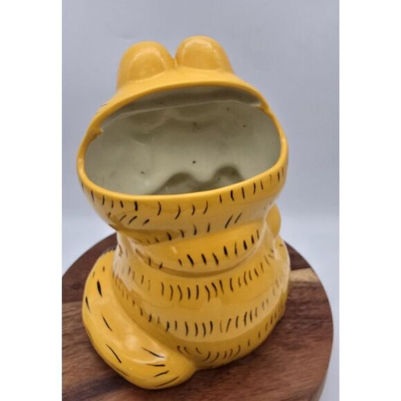 VTG Garfield Hand Painted Ceramic Cookie Jar / Planter ( Personalized Grant ) - Picture 6 of 12